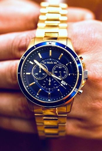 CEO Handshake Blue Watch - Executive Luxury Timepiece-1