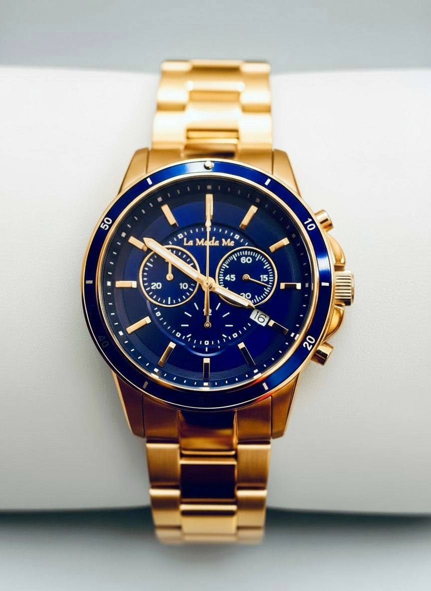 CEO Handshake Blue Watch - Executive Luxury Timepiece-0
