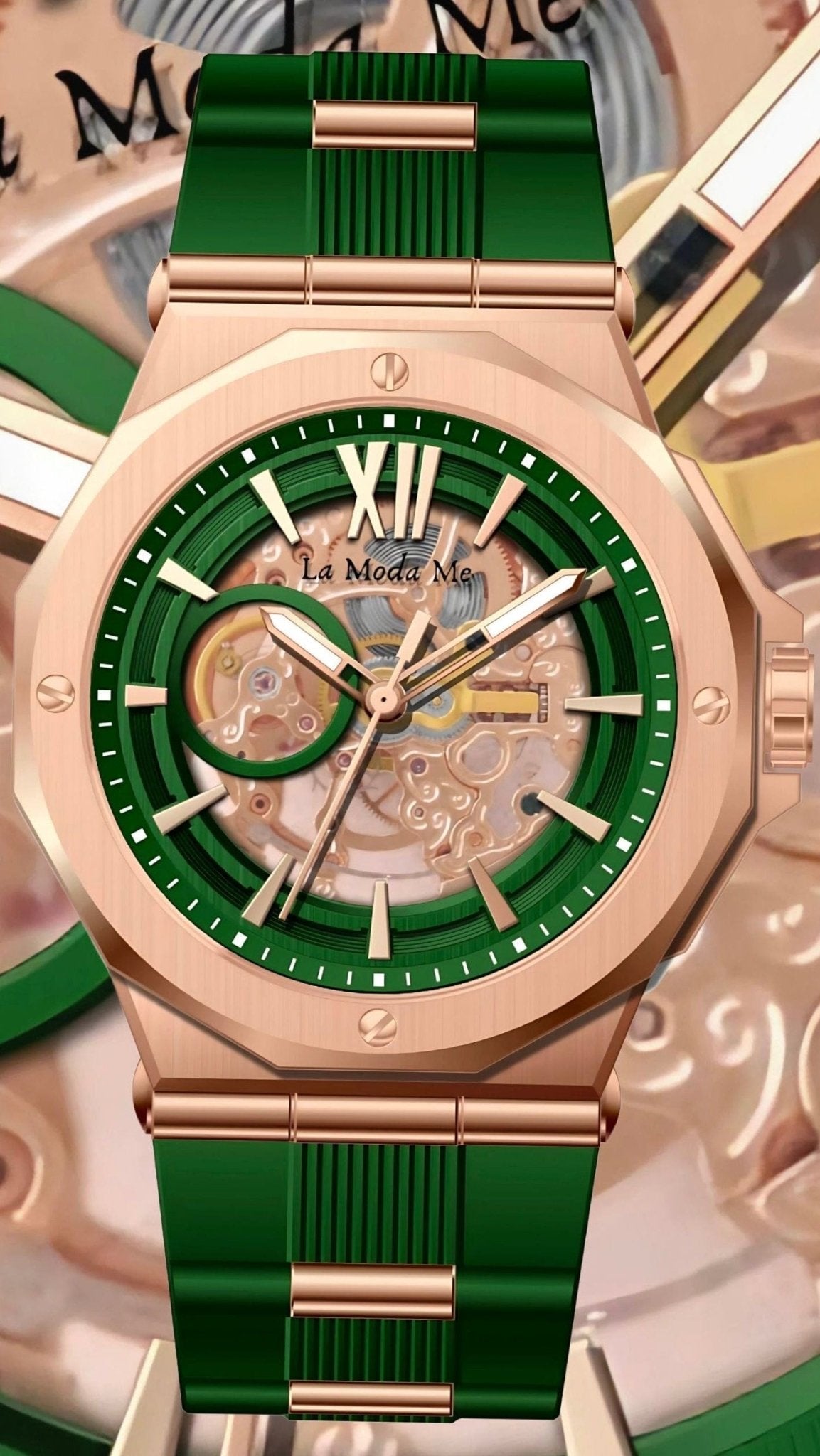 Stetind Emerald Watch - Anvil of the Gods Luxury Timepiece-4