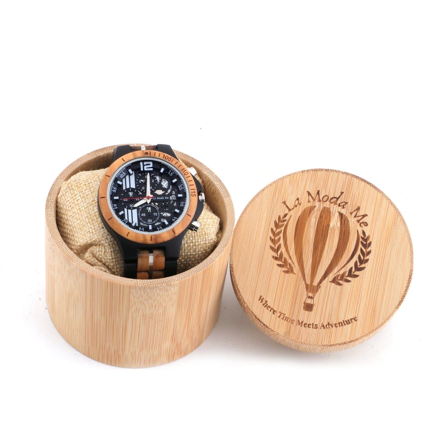 Watch Templer Knight Zebrawood - Eco-Friendly Wooden Timepiece-3