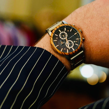 Watch Timberline Blue - Eco-Friendly Wooden Timepiece-1